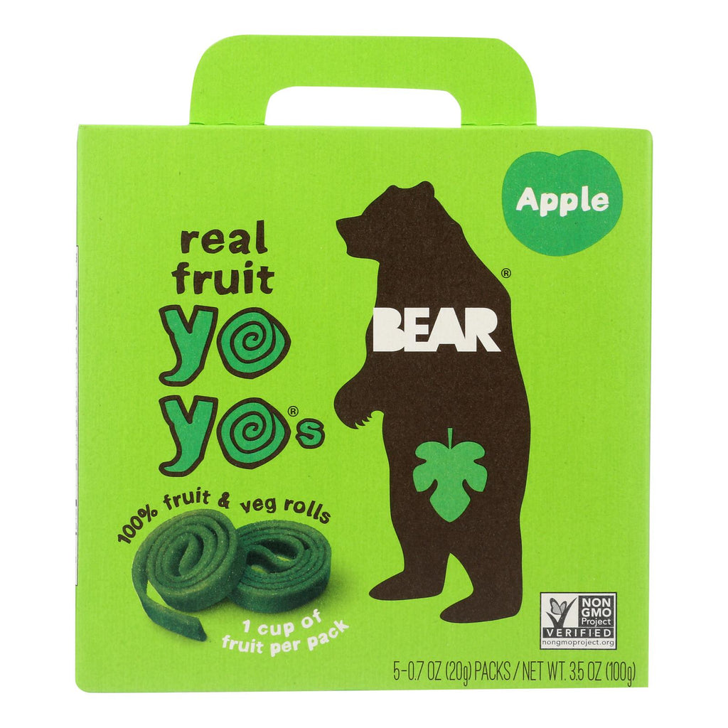 Bear Real Fruit Yoyo Snack: Apple, 3.5 Oz. Pack of 6 - Cozy Farm 