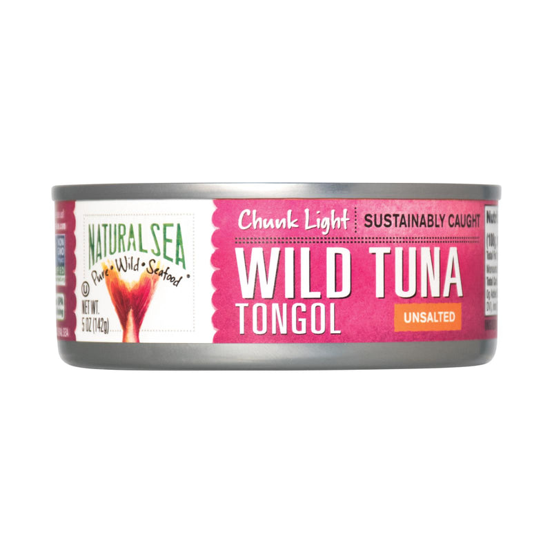 Natural Sea Wild Caught Natural Tongol Tuna - Unsalted Chunk Light, 5 Oz (Pack of 12) - Cozy Farm 