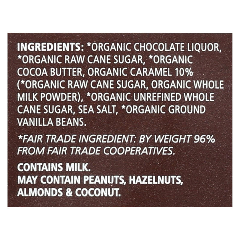 Organic Chocolate Bar with Sea Salt & Caramel, 12-Pack, 2.8 Oz. - Cozy Farm 