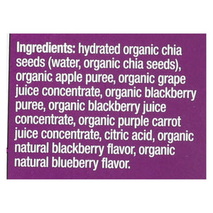 Mamma Chia Squeeze Vitality Snack, Blackberry Bliss - 3.5 Oz. Pack of 16 - Cozy Farm 