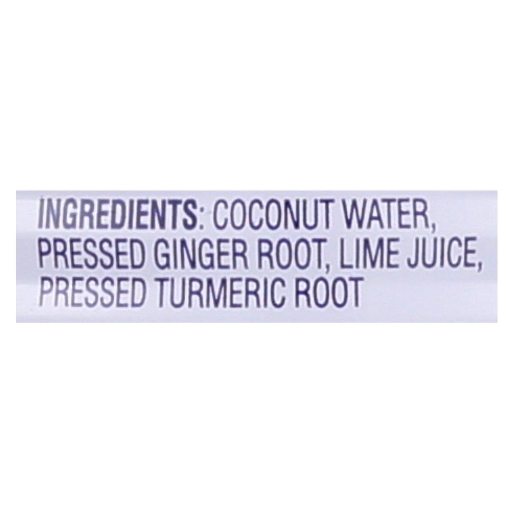 Pure Coconut Water with Ginger, Lime, and Turmeric 17.5 Fl Oz., Pack of 12 - Cozy Farm 