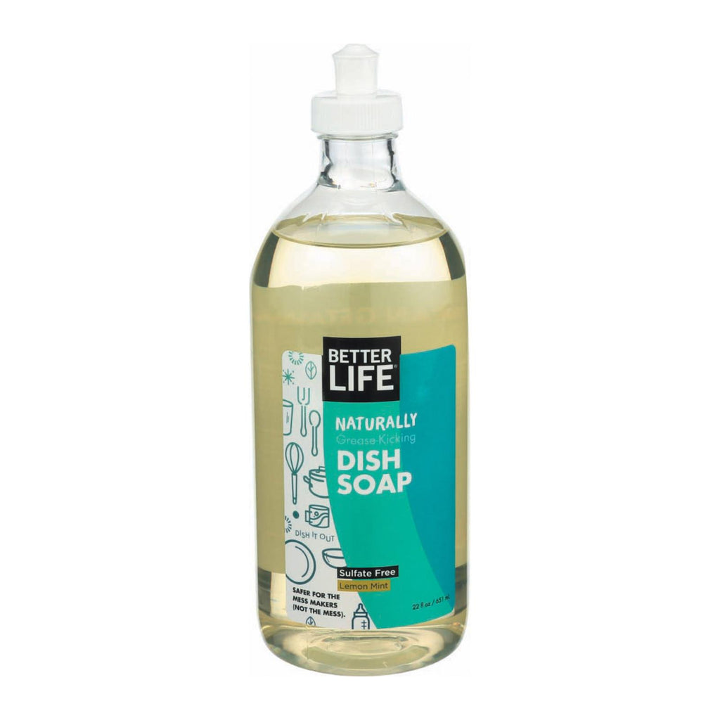 Better Life Dish Soap  - Lemon Mint Flavor, 22 Fl Oz. - Cozy Farm 