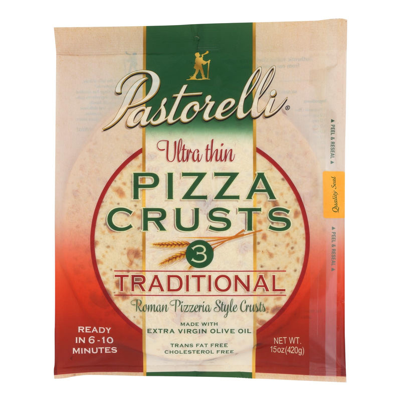 Ultra Thin White Pastorelli Pizza Crust (Pack of 10 - 15 Oz.) - Cozy Farm 