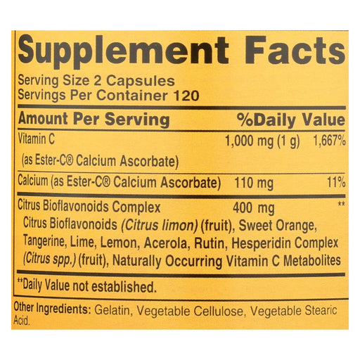 Ester-C with Citrus Bioflavonoids by American Health - 500 mg, (Pack of 240 Capsules) - Cozy Farm 