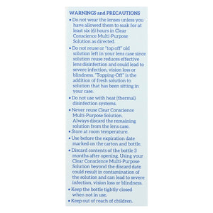 Clear Conscience Multi-Purpose Travel Size Contact Lens Solution - Cozy Farm 