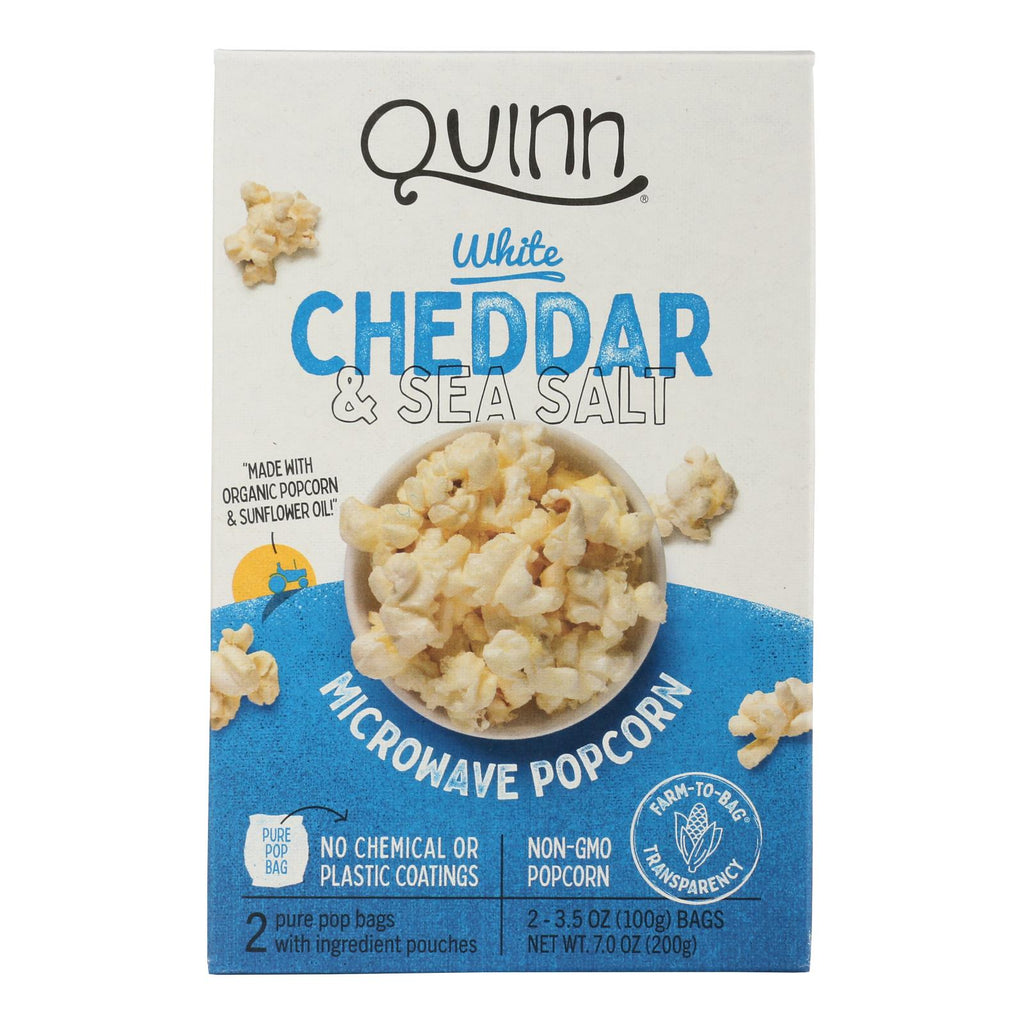 Quinn Snacks White Cheddar & Sea Salt Microwave Popcorn (Pack of 6 - 7 Oz.) - Cozy Farm 