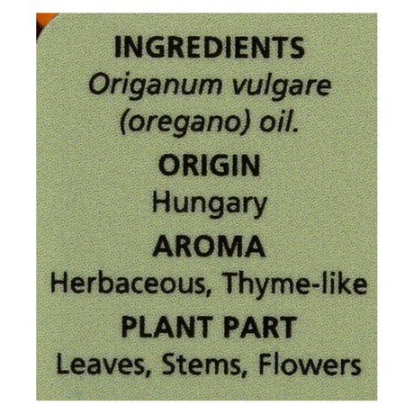 Aura Cacia 100% Pure Oregano Essential Oil, 0.5 Fl Oz - Cozy Farm 