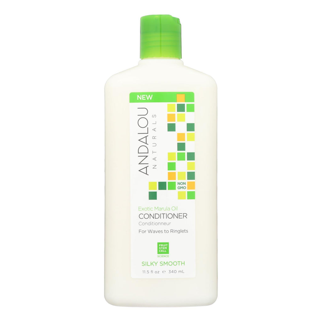 Andalou Naturals Silky Smooth Conditioner with Exotic Marula Oil (Pack of 11.5 Fl Oz) - Cozy Farm 