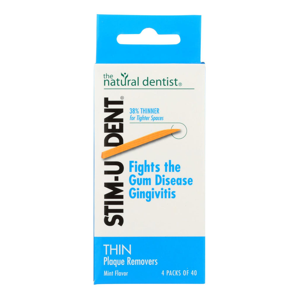 Natural Dentist Stim-U-Dent Thin Plaque Removers (Pack of 6 - 4 Packs) Mint - Cozy Farm 