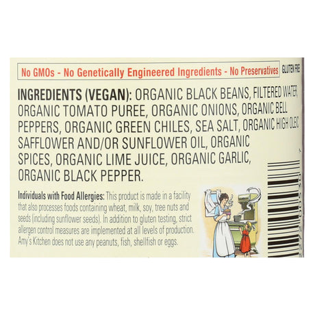 Amy's Organic Medium Black Bean Chili, 14.7 Oz (Pack of 12) - Cozy Farm 