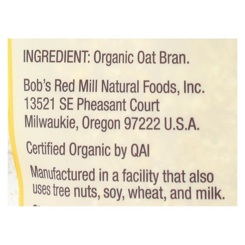 Bob's Red Mill Organic High Fiber Hot Cereal Oat Bran | 4 Pack | 18 Ounces | Rich in Soluble Fiber | Heart-Healthy Breakfast Option - Cozy Farm 