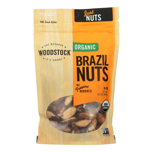 Woodstock Organic Brazil Nuts | 8.5 Oz., Pack of 8 - Cozy Farm 