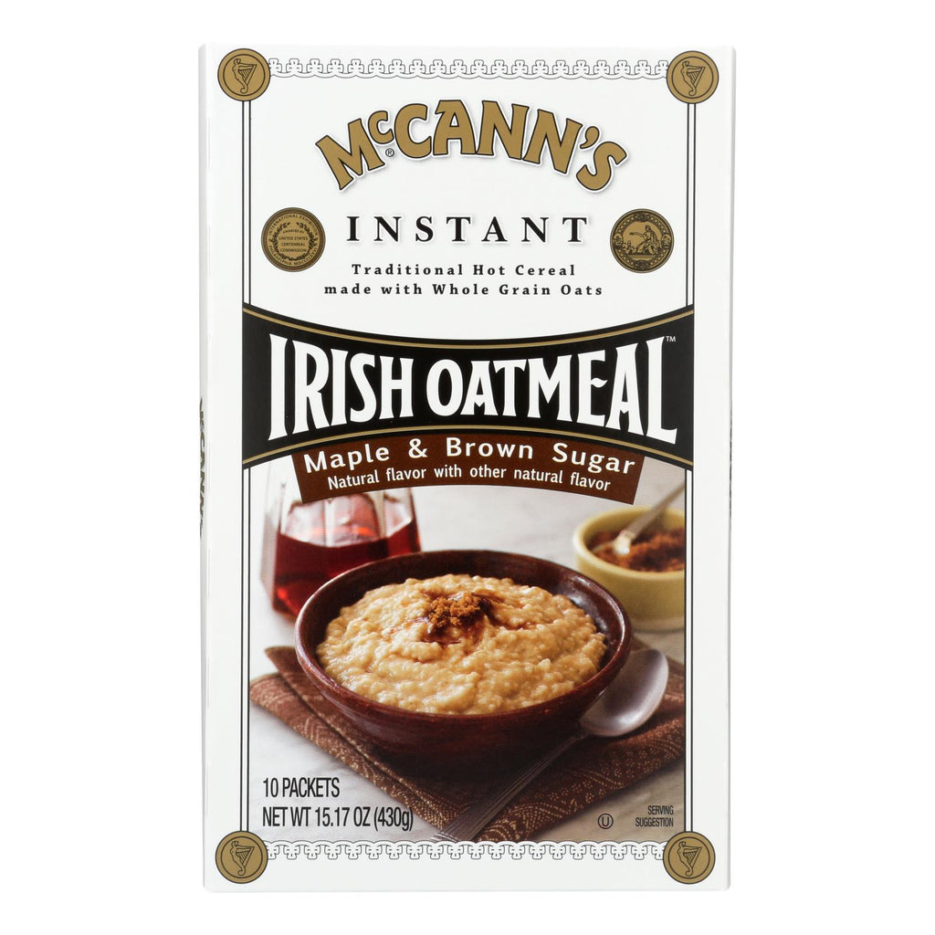 McCann's Irish Oatmeal: Maple Brown Sugar, 12 x 15.1 oz. Packs - Cozy Farm 