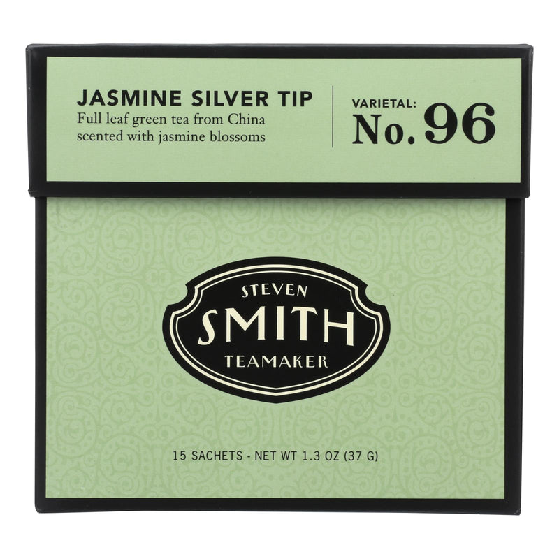 Smith Teamaker Green Tea - Jasmine Silver Tip (Pack of 6, 15 Bags) - Cozy Farm 
