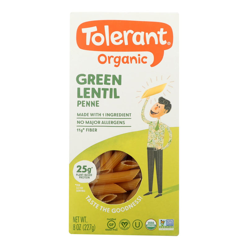 Tolerant Simply Legumes Green Lentil Pasta - Penne - Case Of 6 - 8 Oz. - Cozy Farm 