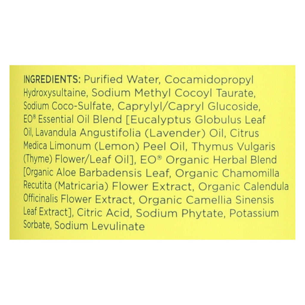 Eo Lemon Eucalyptus Liquid Hand Soap (12 Fl Oz) - Cozy Farm 