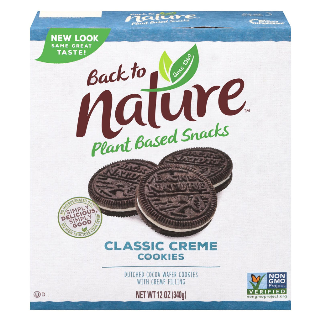 Back To Nature Creme Cookies - Classic - 12 Oz. (Pack of 6) - Cozy Farm 