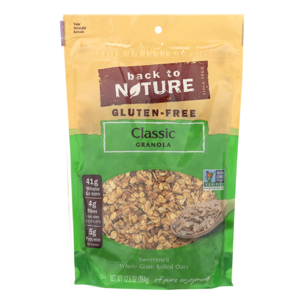 Back To Nature Classic Granola (Pack of 6) - Lightly Sweetened Whole Grain Rolled Oats, 12.5 Oz. - Cozy Farm 