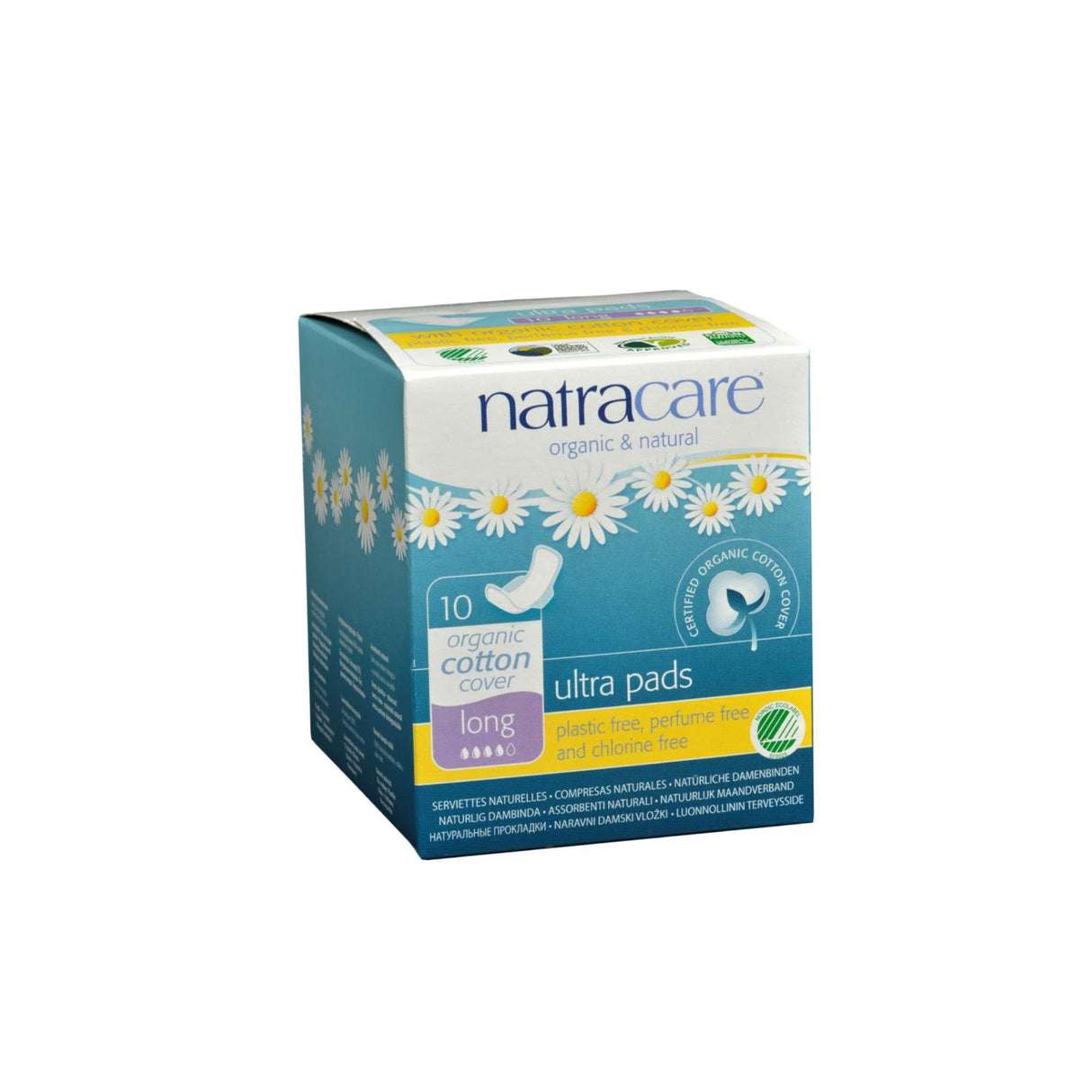 Natracare Organic Cotton Ultra Long Winged Pads (Pack of 10) - Cozy Farm 