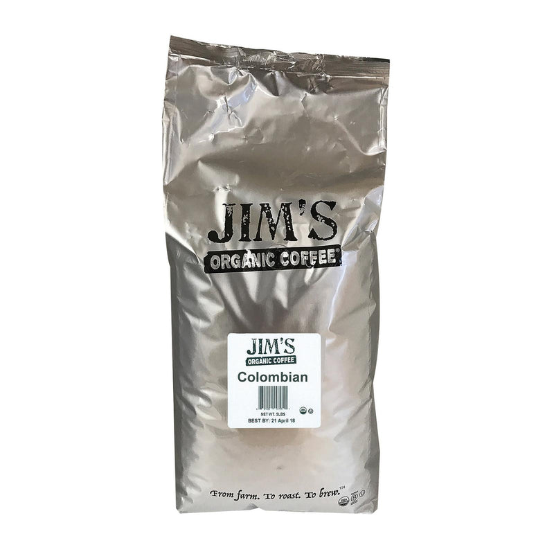 Jim's Organic Coffee Whole Bean Colombian Santa Marta Montesierra (5lbs) - Cozy Farm 