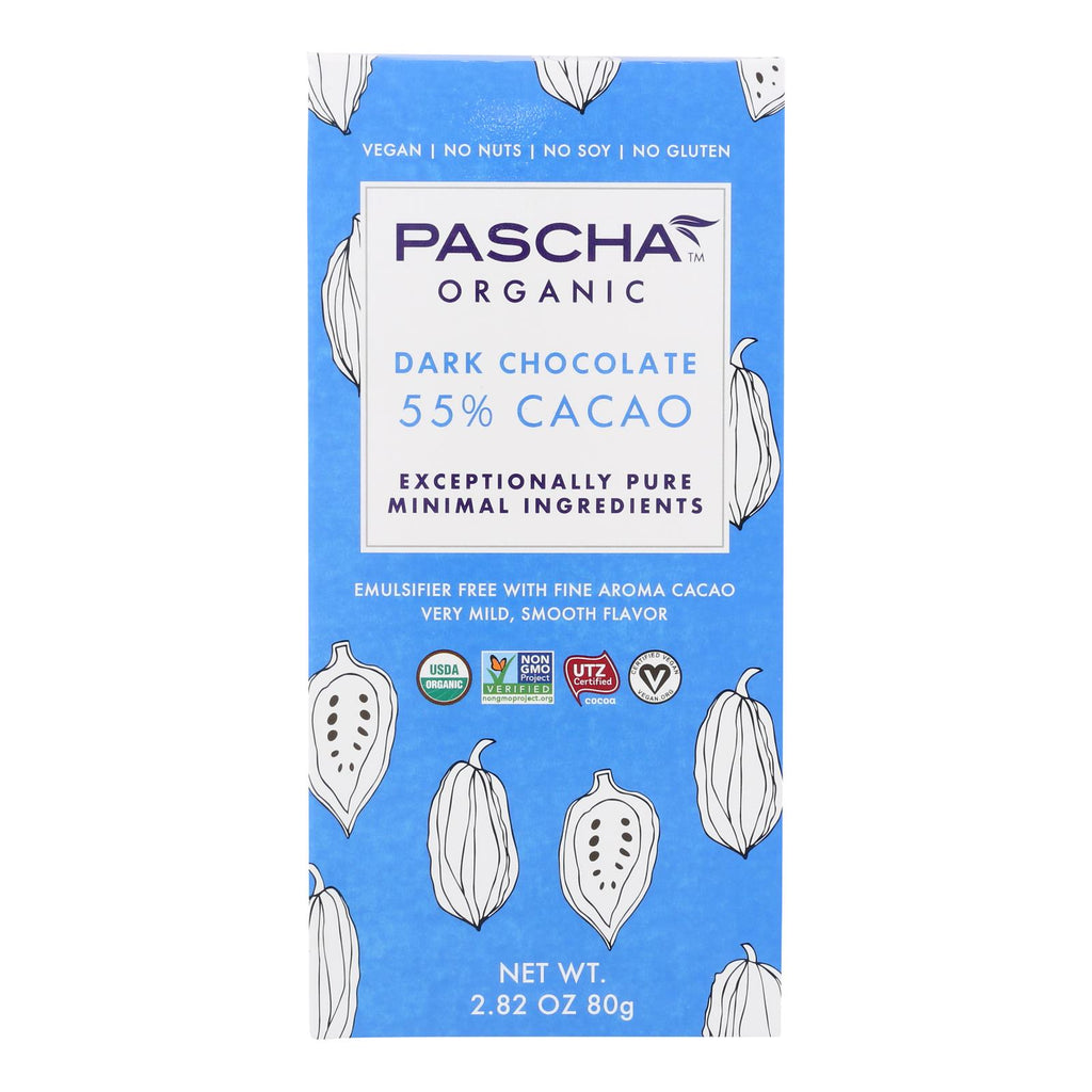 Pascha - Bar Chocolate 55% Cacao - Case Of 10 - 2.82 Oz - Cozy Farm 