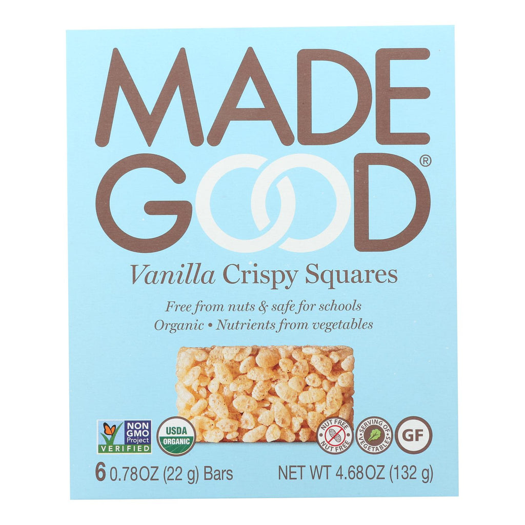 Made Good Crispy Squares Vanilla 4.68 Oz., Pack of 6 - Cozy Farm 