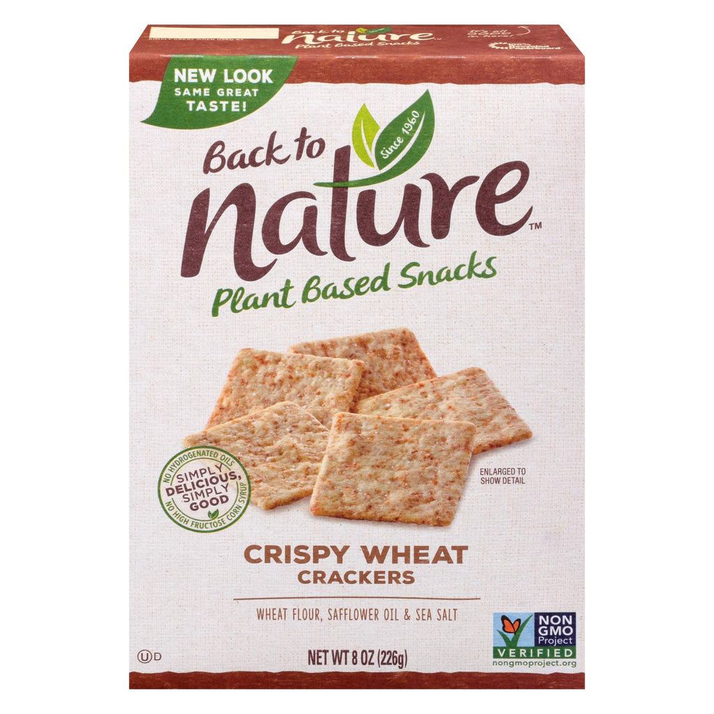 Back To Nature Crispy Whole Wheat Crackers - 8 Oz. (Pack of 6) - Cozy Farm 