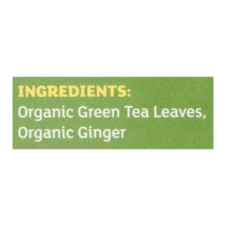 Equal Exchange Organic Green Ginger Tea, 20 Bags, Pack of 6 - Cozy Farm 