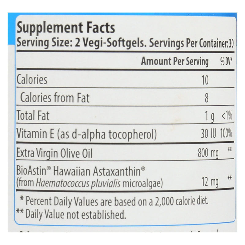 Nutrex Hawaii Bioastin Supreme - 6 mg | 60 Vegetarian Capsules - Cozy Farm 