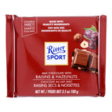 Ritter Sport Chocolate Bar - Milk Chocolate - Raisins And Hazelnuts - 3.5 Oz Bars - Case Of 12 - Cozy Farm 