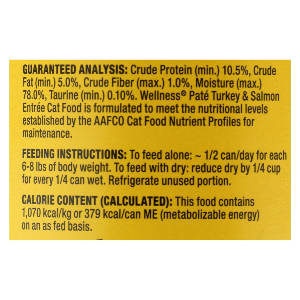 Wellness Pet Products Cat Food - Turkey and Salmon Recipe (Pack of 12) - 12.5 Oz. - Cozy Farm 