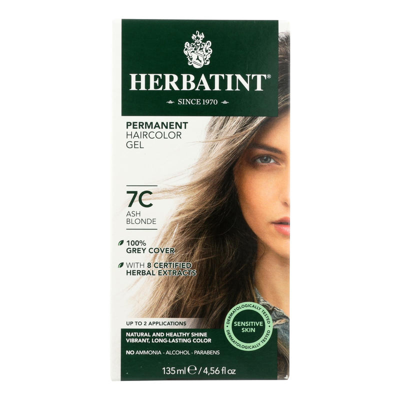 Herbatint Permanent Herbal Hair Color Gel in Ash Blonde (7C - 135ml) - Cozy Farm 
