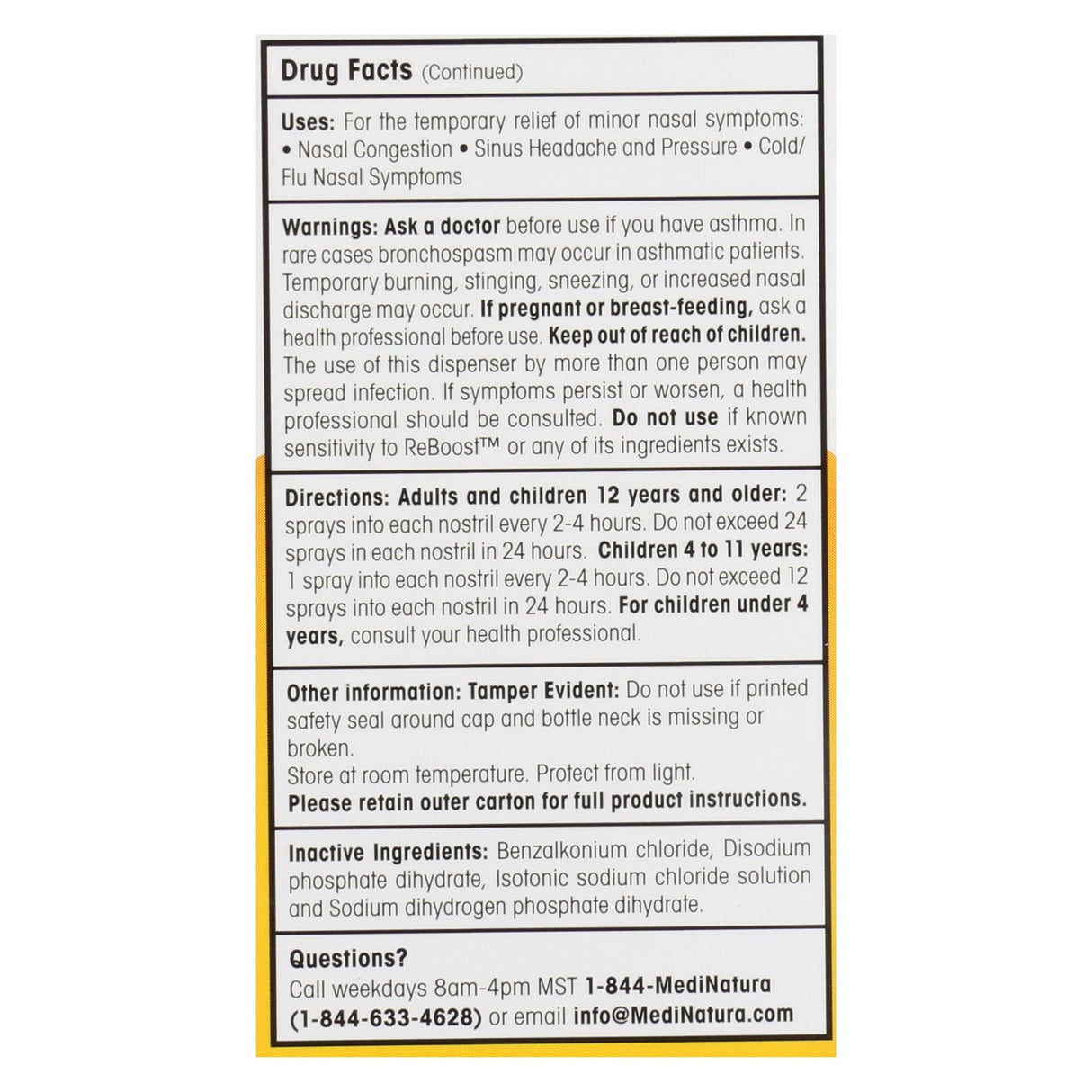 Reboost Nasal Spray - Decongestant, 20 mL - Cozy Farm 