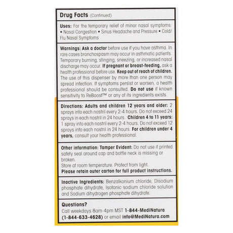 Reboost Nasal Spray - Decongestant, 20 mL - Cozy Farm 