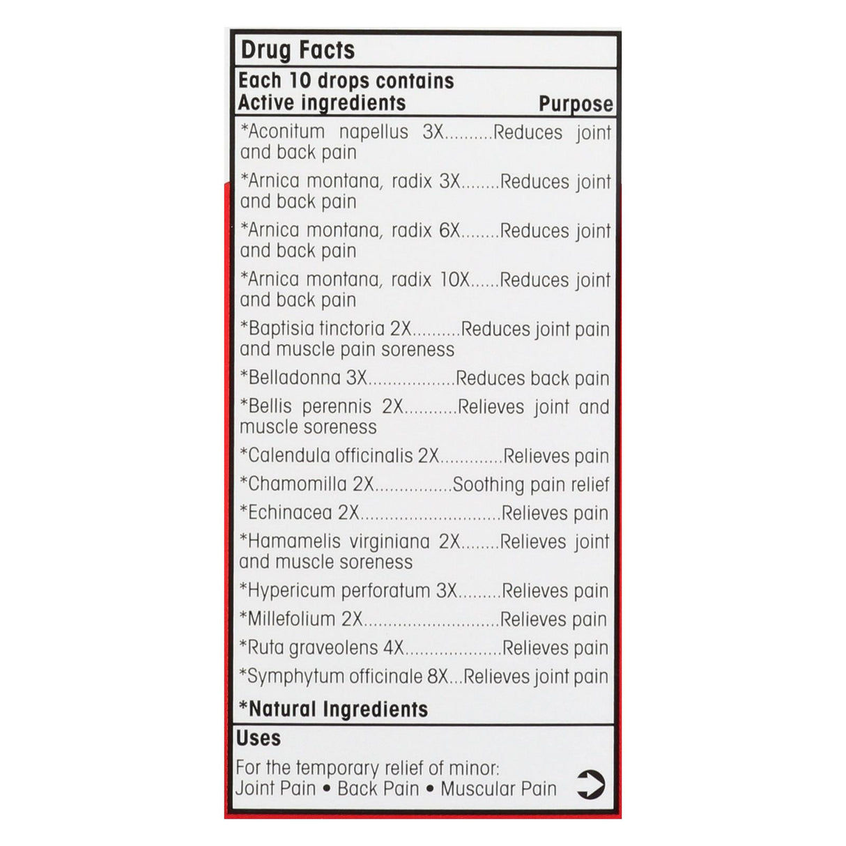 T-Relief Pain Relief Oral Drops (1.69 Oz) with Arnica and 12 Natural Ingredients - Cozy Farm 