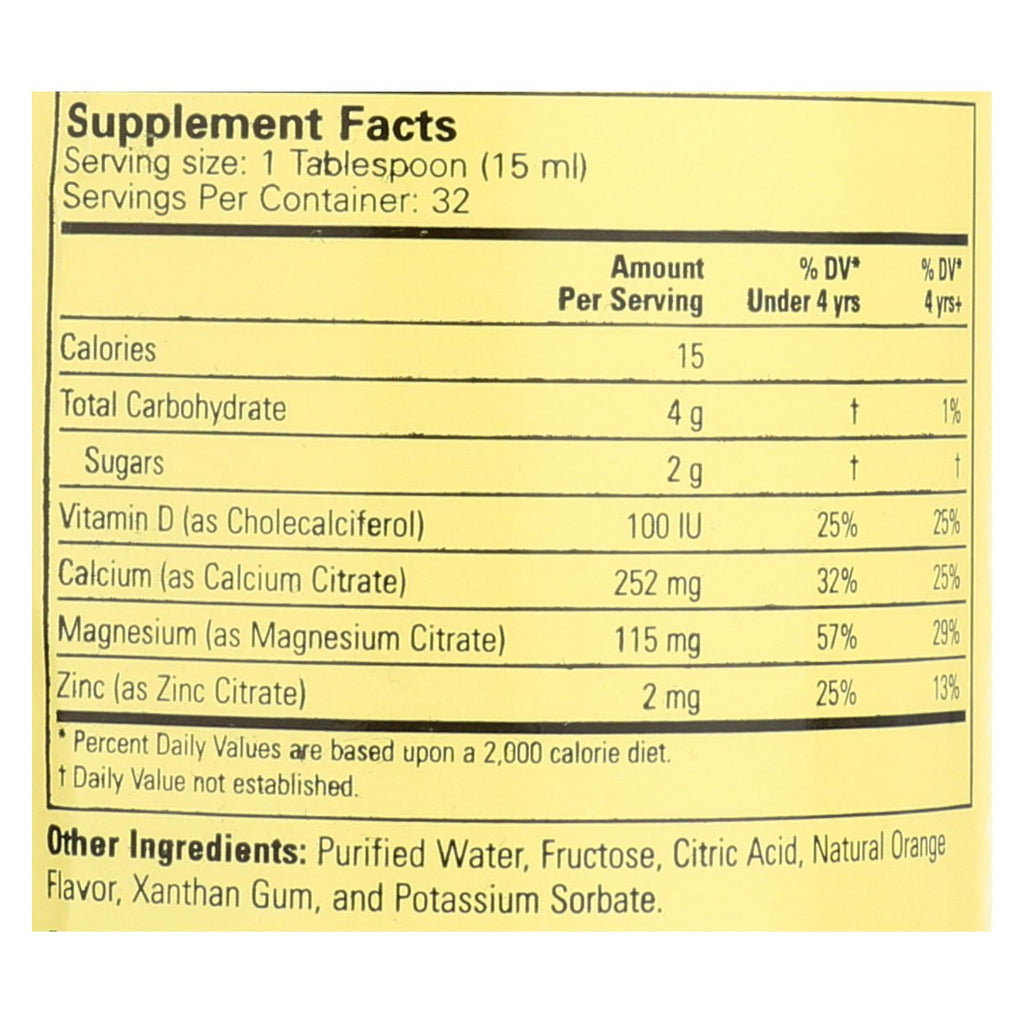 Childlife Liquid Calcium With Magnesium  - Natural Orange Flavor, 16 Fl Oz. - Cozy Farm 