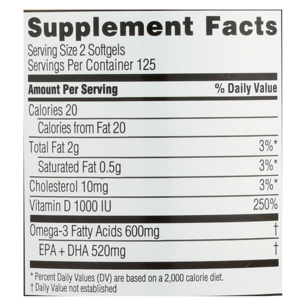Spectrum Essentials Omega-3 Fish Oil with Vitamin D Dietary Supplement (Pack of 1 - 250 Softgels) - Cozy Farm 
