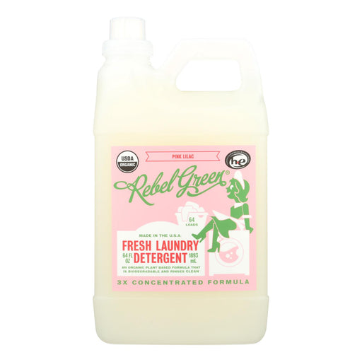 Rebel Green Laundry Detergent (Pink Lilac), 4 Pack - 64 Fl Oz - Cozy Farm 