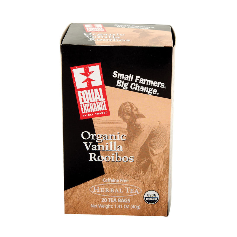 Equal Exchange Organic Vanilla Rooibos Herbal Tea, 6 Packets of 20 Tea Bags - Cozy Farm 