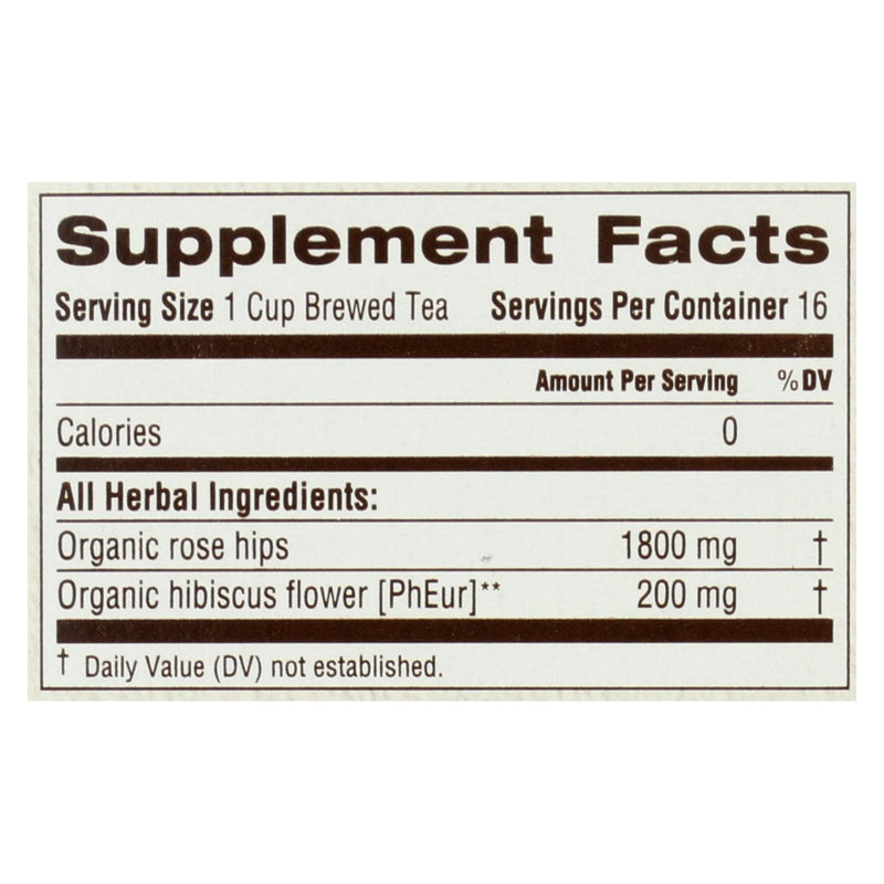 Traditional Medicinals - Organic Herbal Tea: Rose Hips with Hibiscus (16 Count, Pack of 6) - Cozy Farm 