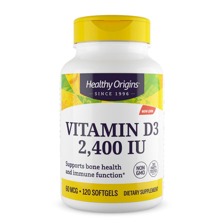 Healthy Origins Vitamin D3 (Pack of 120 Softgels) - 2400 IU - Cozy Farm 