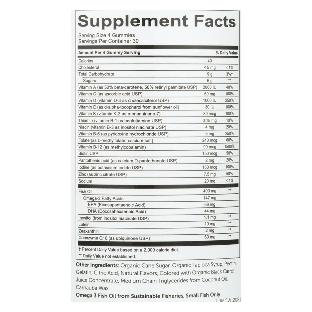 Smartypants Masters Complete Women 50+: Essential Vitamins & Minerals, Blueberry Orange Cr‚àö√â¬¨¬Æme, Strawberry Banana Gummies (120) - Cozy Farm 