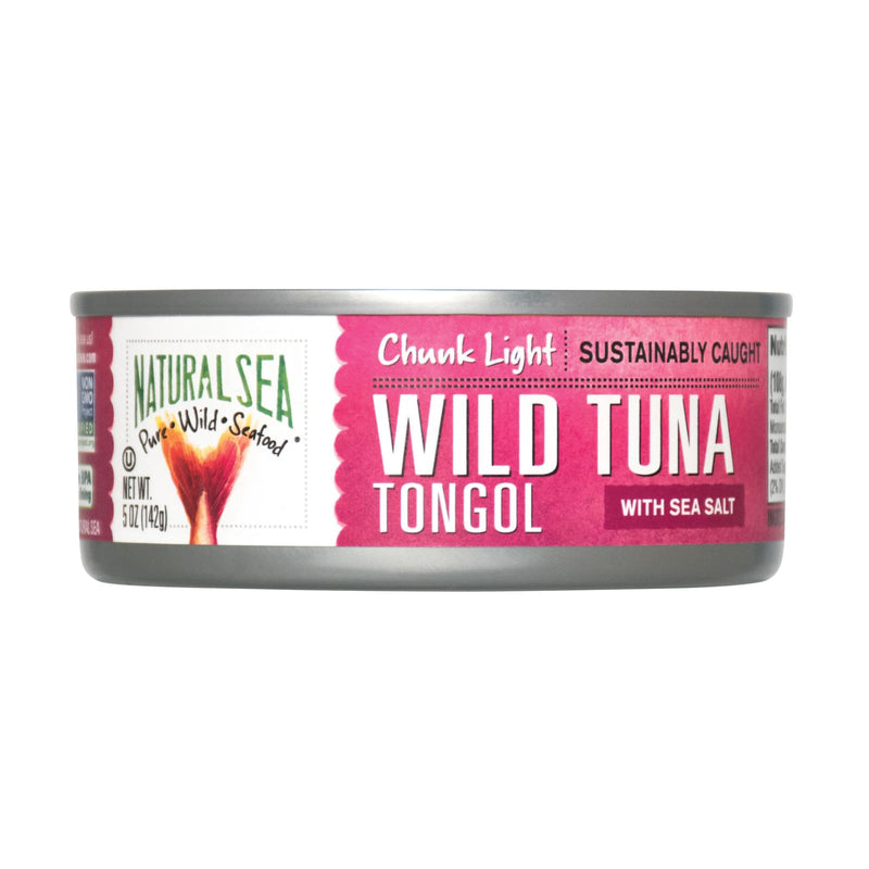 Natural Sea Tongue Tuna Chunk Light Wild Salted (12 - 5 Oz. Cans) - Cozy Farm 