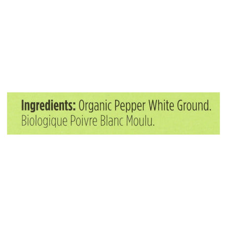 Spicely Organics White Peppercorn Ground, 0.45 Oz (Pack of 6) - Cozy Farm 