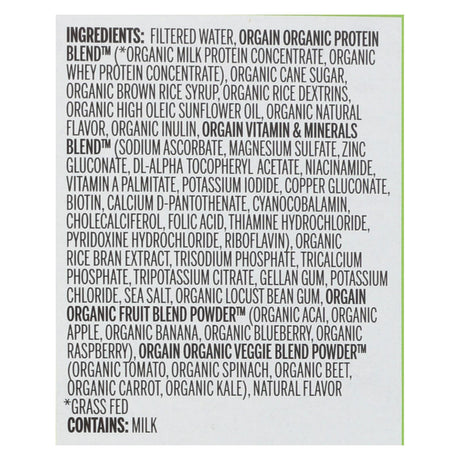 Orgain Organic Vanilla Bean Nutrition Shake - 11 Fl Oz (Pack of 12) - Cozy Farm 