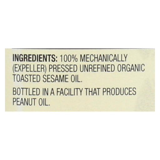 Spectrum Naturals Toasted Sesame Oil, Organic, Unrefined (8 Fl Oz, Pack of 6) - Cozy Farm 