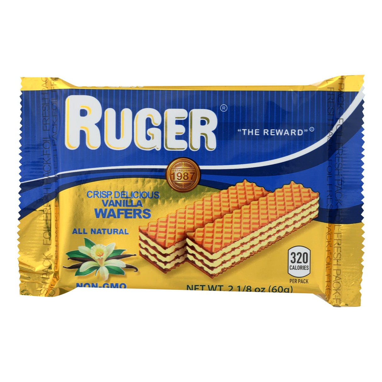 Ruger Vanilla Wafers, Crispy and Delightful, Pack of 12, 2.125 Oz. - Cozy Farm 