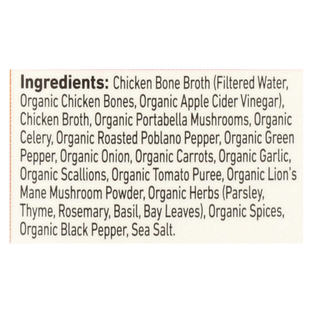 Kettle & Fire Organic Mushroom Chicken Bone Broth (6-Pack, 16.9 Oz. Each) - Cozy Farm 