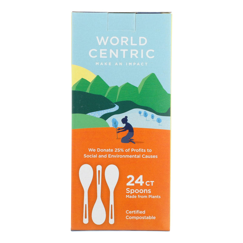 World Centric Premium Compostable Cornstarch Spoons - 288 Count - Cozy Farm 