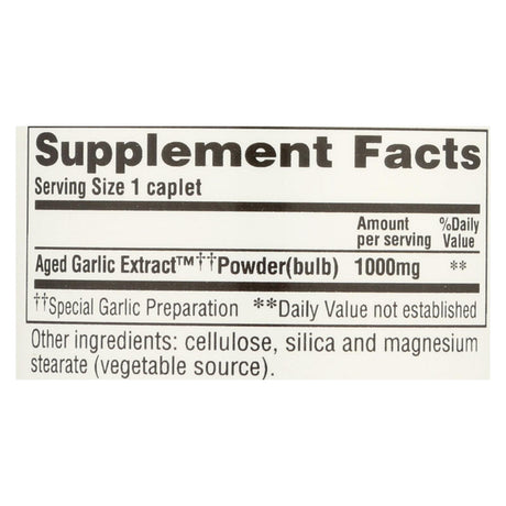 Kyolic Aged Garlic Extract Cardio Health Caplets 30ct 1000mg - Cozy Farm 